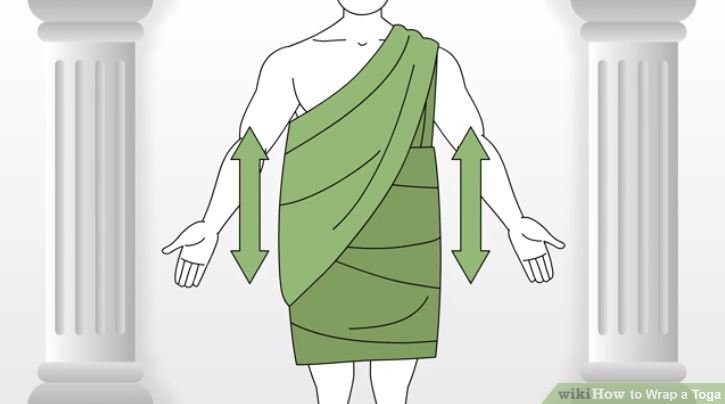 how to make a toga out of a sheet step by step